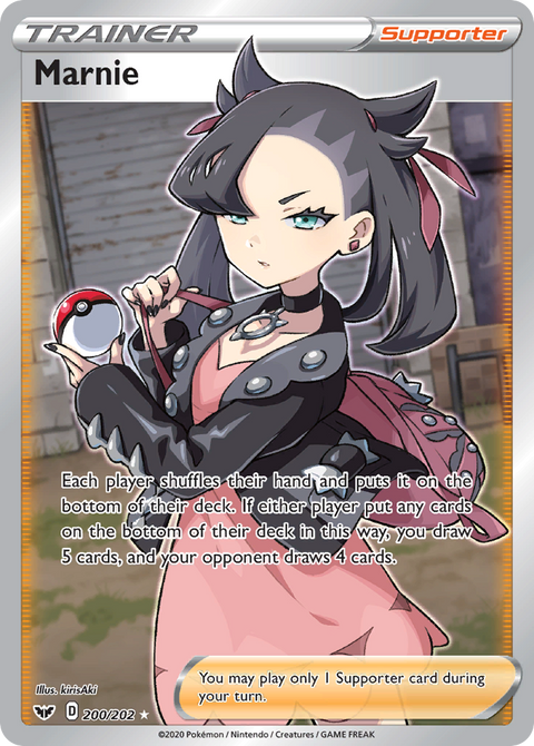 Marnie 200 Sword & Shield Pokémon card