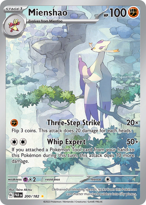 Mienshao 200 Paradox Rift Pokémon card
