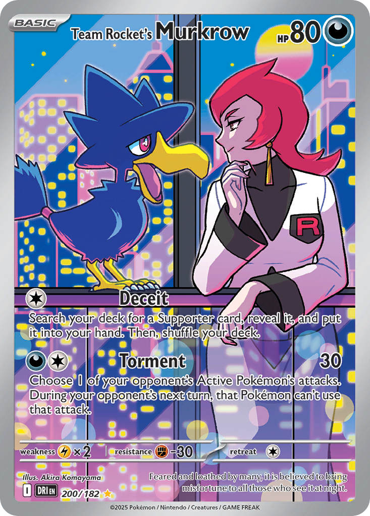 Team Rocket's Murkrow 200 Destined Rivals Pokémon card