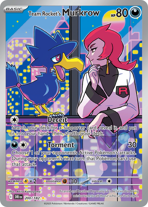 Team Rocket's Murkrow 200 Destined Rivals Pokémon card