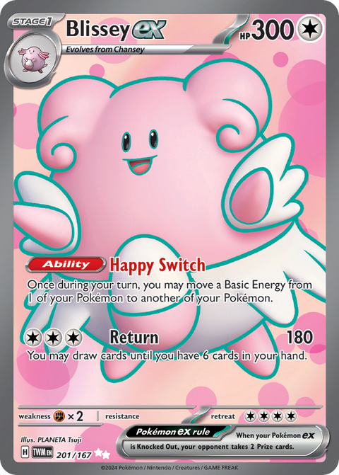 Blissey ex 201 Twilight Masquerade Pokémon card