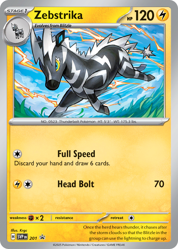 Zebstrika 201 Scarlet & Violet Black Star Promos Pokémon card