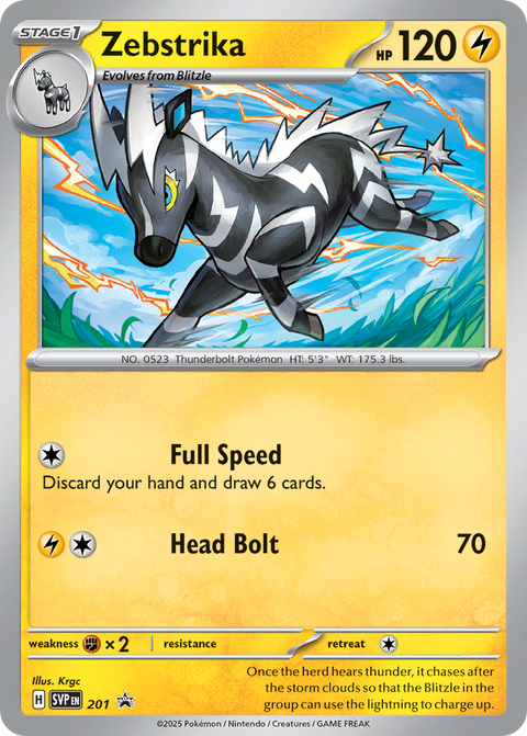 Zebstrika 201 Scarlet & Violet Black Star Promos Pokémon card