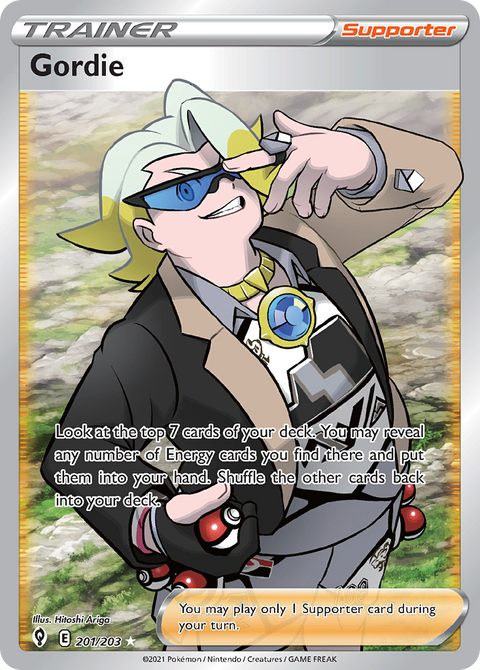 Gordie 201 Evolving Skies Pokémon card