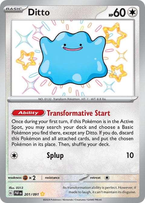 Ditto 201 Paldean Fates Pokémon card