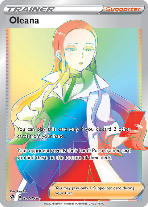 Oleana 202 Rebel Clash Pokémon card