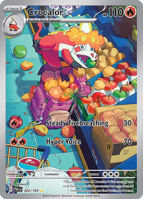 Crocalor 202 Paldea Evolved Pokémon card