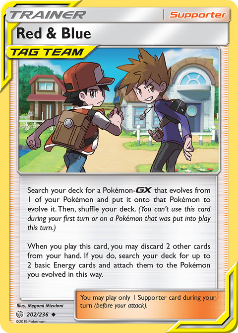 Red & Blue 202 Cosmic Eclipse Pokémon card