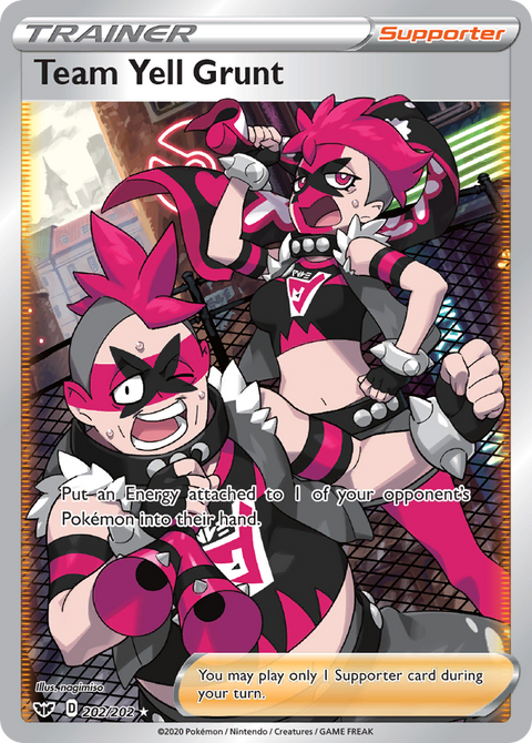 Team Yell Grunt 202 Sword & Shield Pokémon card