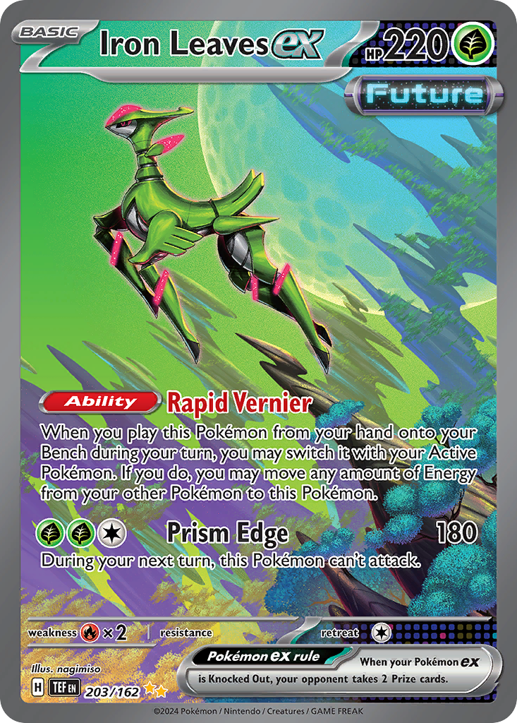 Iron Leaves ex 203 Temporal Forces Pokémon card