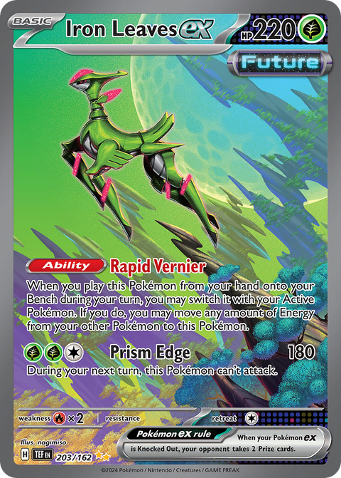 Iron Leaves ex 203 Temporal Forces Pokémon card