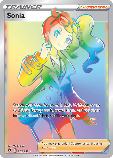 Sonia 203 Rebel Clash Pokémon card