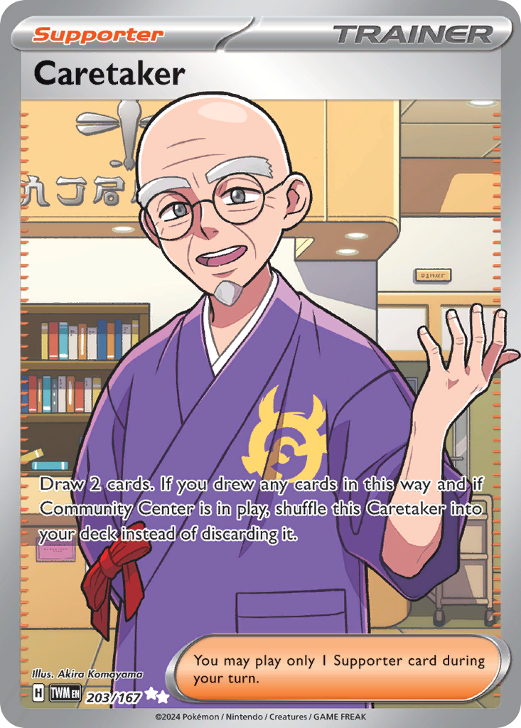 Caretaker 203 Twilight Masquerade Pokémon card
