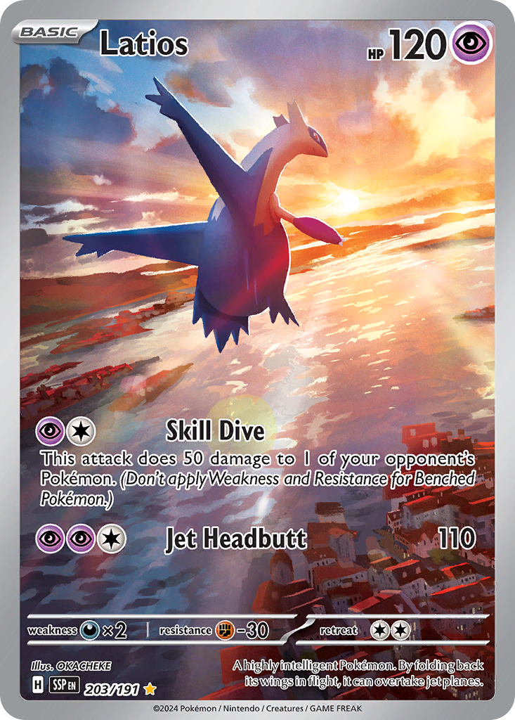 Latios 203 Surging Sparks Pokémon card