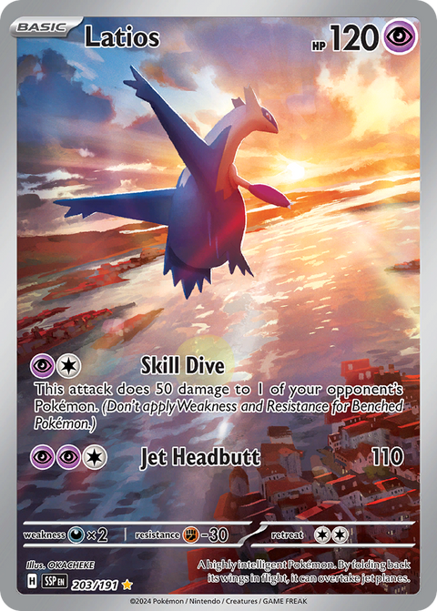 Latios 203 Surging Sparks Pokémon card