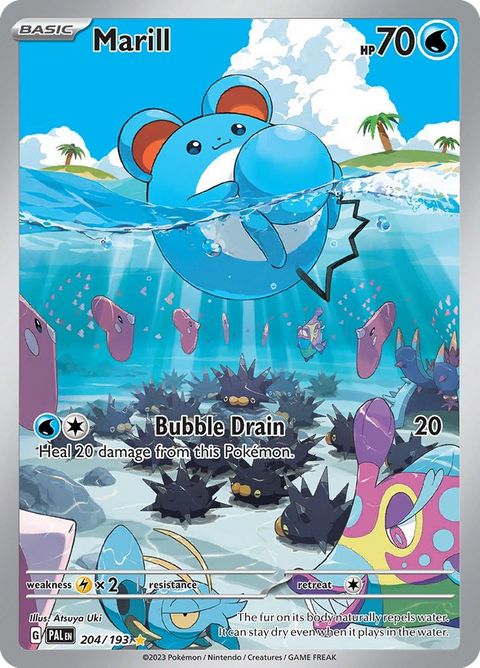 Marill 204 Paldea Evolved Pokémon card