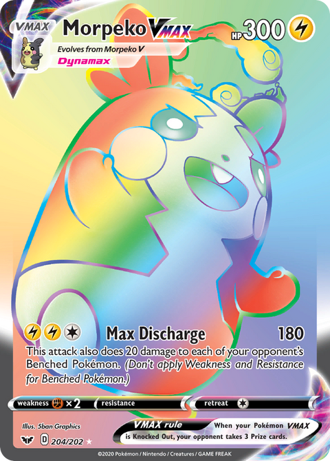Morpeko VMAX 204 Sword & Shield Pokémon card