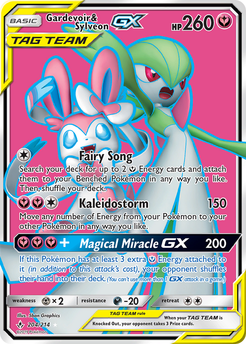 Gardevoir & Sylveon-GX 204 Unbroken Bonds Pokémon card