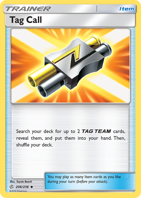 Tag Call 206 Cosmic Eclipse Pokémon card
