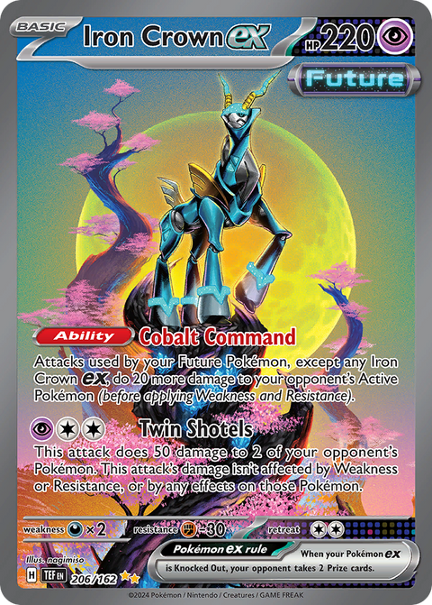 Iron Crown ex 206 Temporal Forces Pokémon card