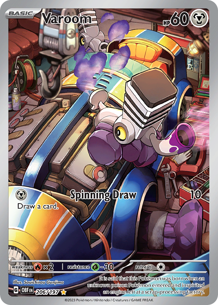Varoom 206 Obsidian Flames Pokémon card