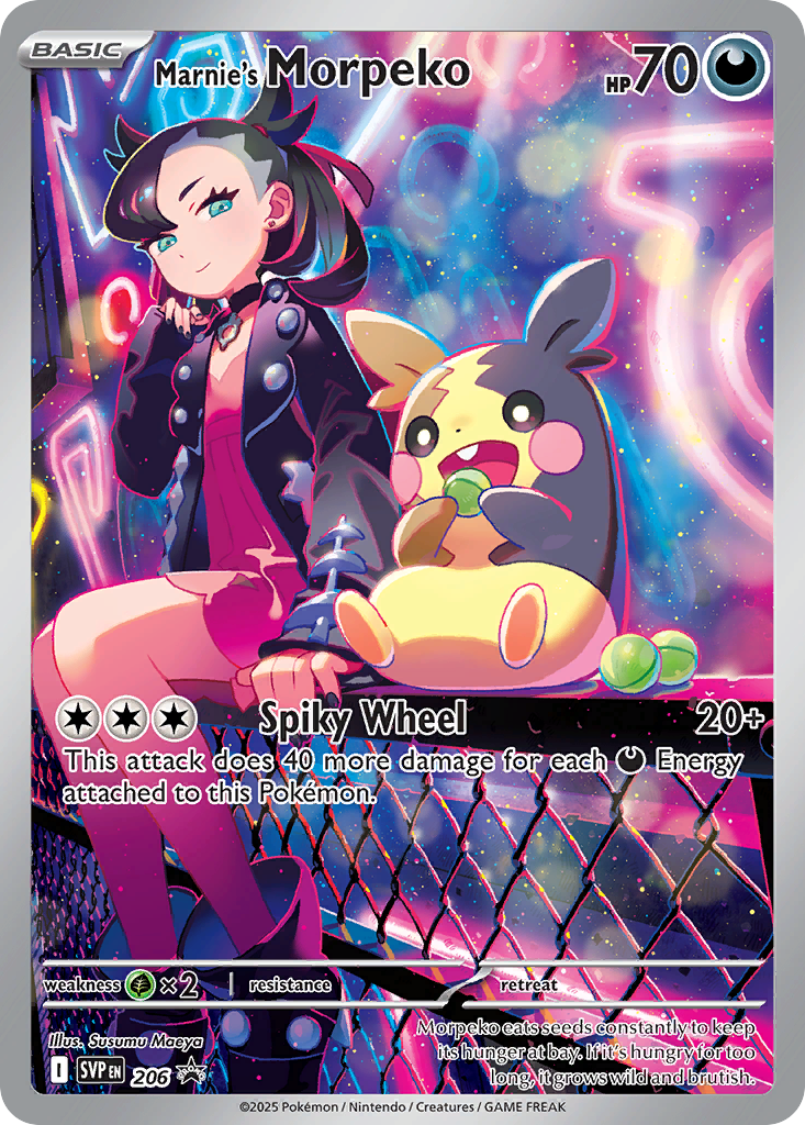 Marnie's Morpeko 206 Scarlet & Violet Black Star Promos Pokémon card