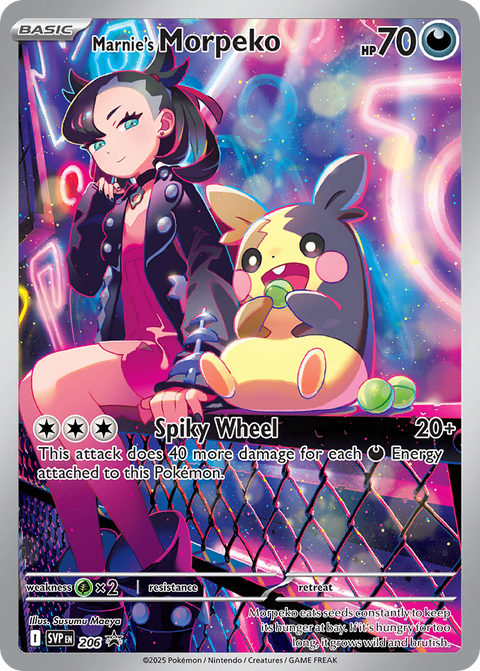 Marnie's Morpeko 206 Scarlet & Violet Black Star Promos Pokémon card