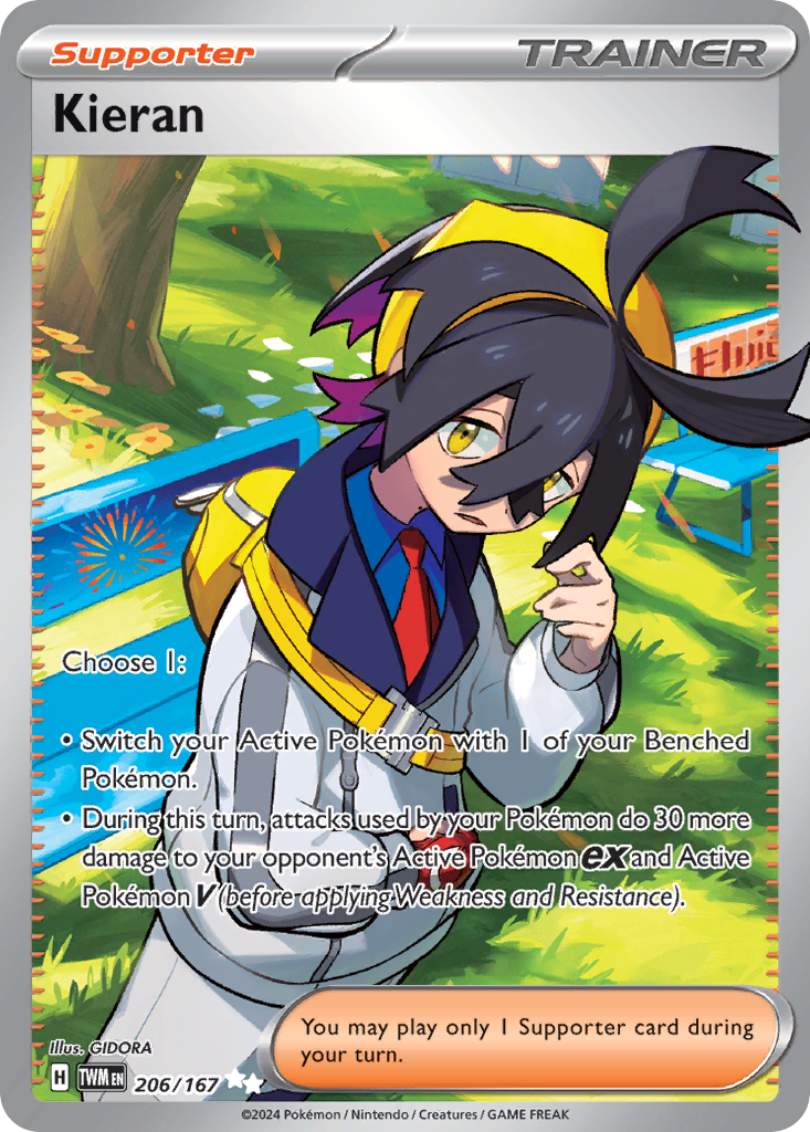 Kieran 206 Twilight Masquerade Pokémon card