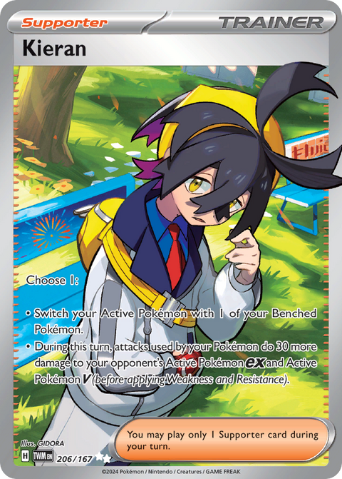Kieran 206 Twilight Masquerade Pokémon card