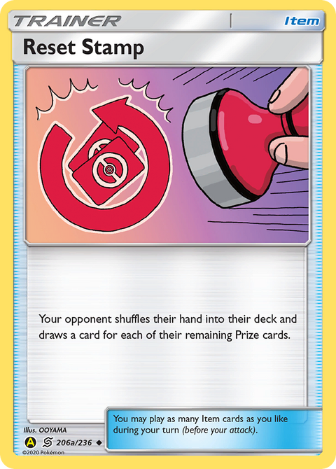 Reset Stamp 206a Unified Minds Pokémon card