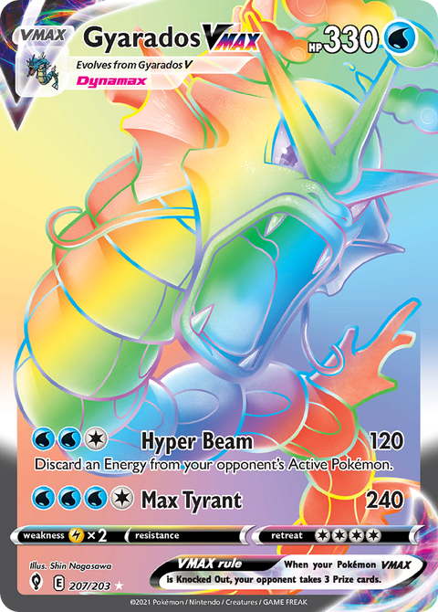 Gyarados VMAX 207 Evolving Skies Pokémon card