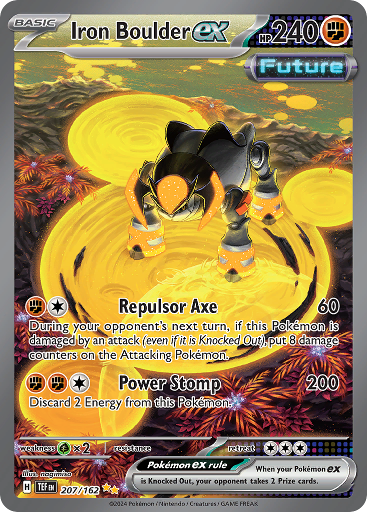 Iron Boulder ex 207 Temporal Forces Pokémon card