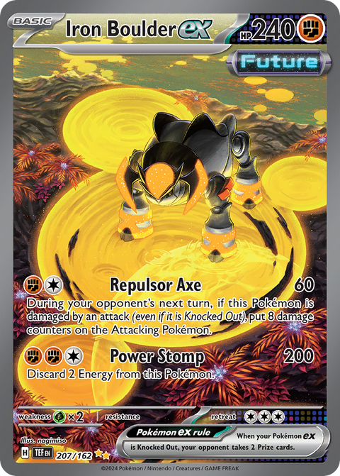 Iron Boulder ex 207 Temporal Forces Pokémon card