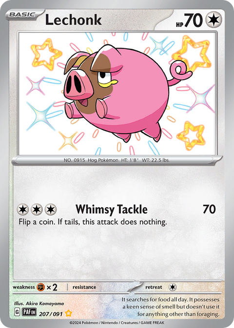 Lechonk 207 Paldean Fates Pokémon card