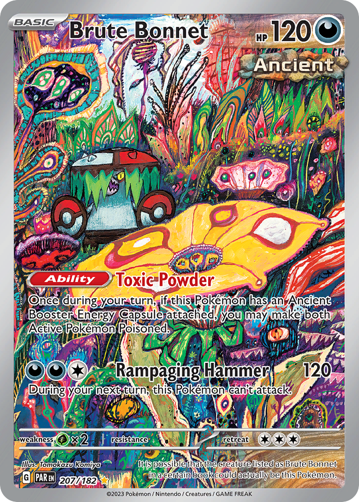 Brute Bonnet 207 Paradox Rift Pokémon card