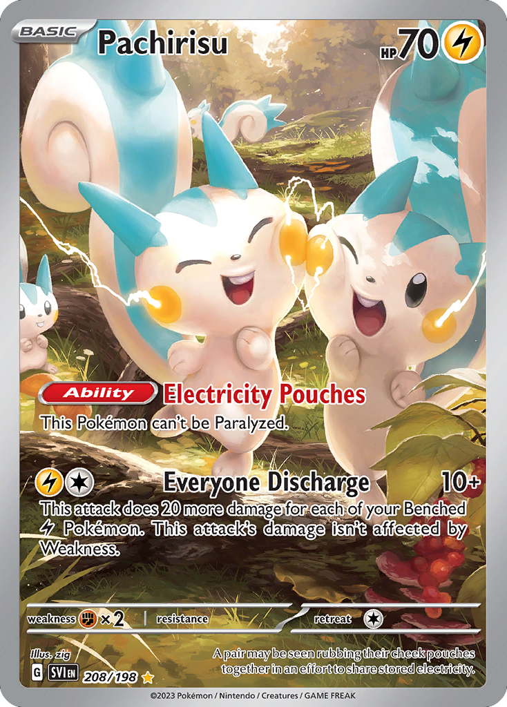 Pachirisu 208 Scarlet & Violet Pokémon card