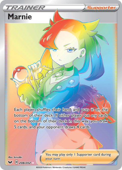Marnie 208 Sword & Shield Pokémon card
