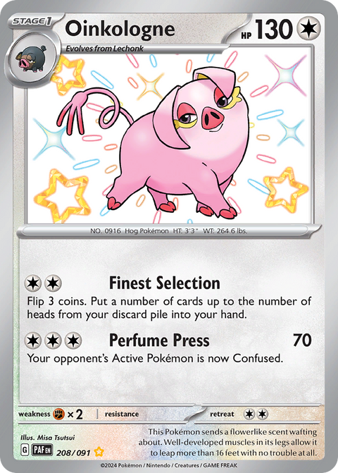 Oinkologne 208 Paldean Fates Pokémon card