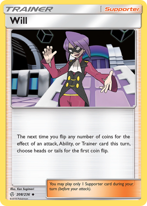 Will 208 Cosmic Eclipse Pokémon card