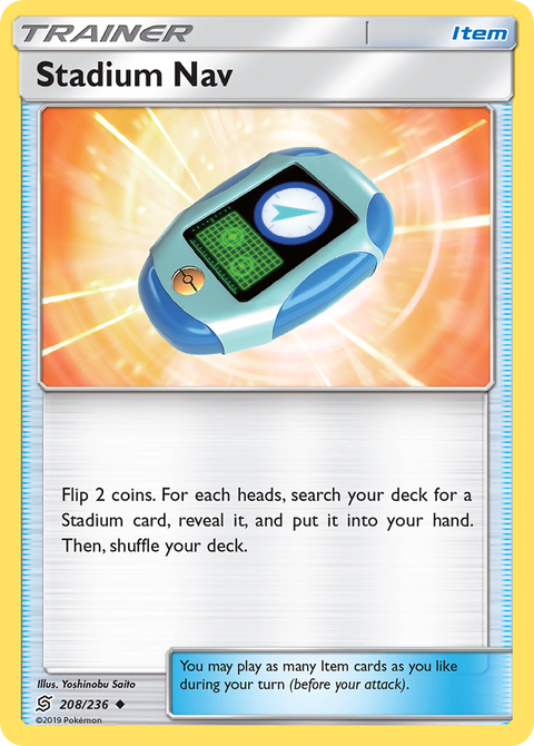 Stadium Nav 208 Unified Minds Pokémon card