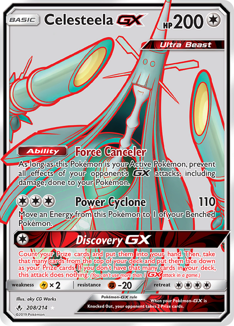 Celesteela-GX 208 Unbroken Bonds Pokémon card