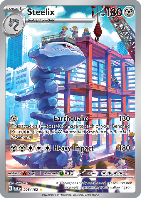 Steelix 208 Paradox Rift Pokémon card