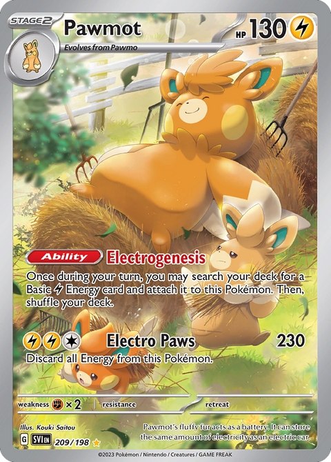 Pawmot 209 Scarlet & Violet Pokémon card