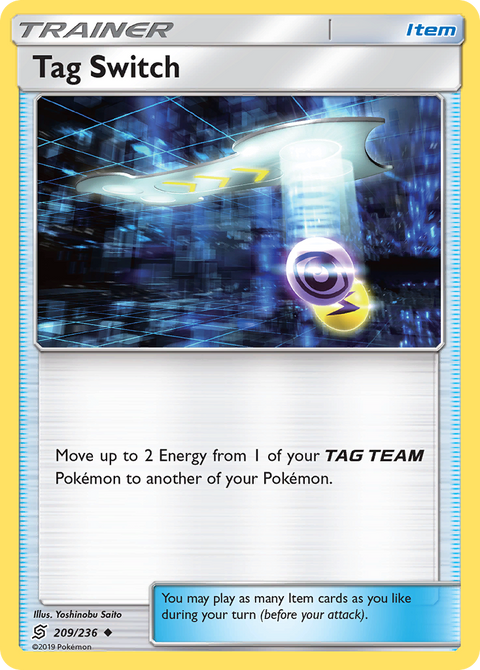 Tag Switch 209 Unified Minds Pokémon card