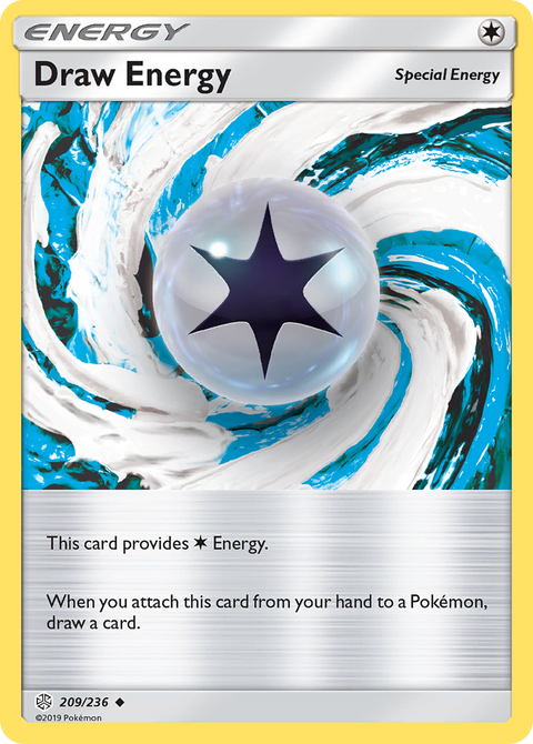 Draw Energy 209 Cosmic Eclipse Pokémon card
