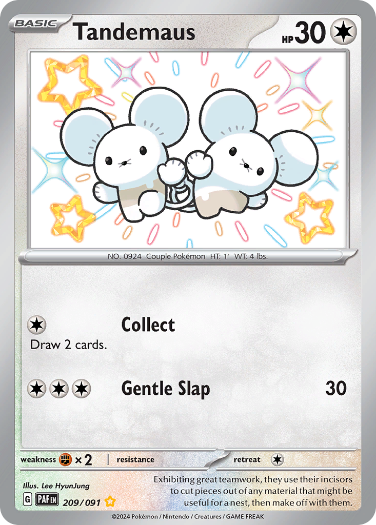 Tandemaus 209 Paldean Fates Pokémon card