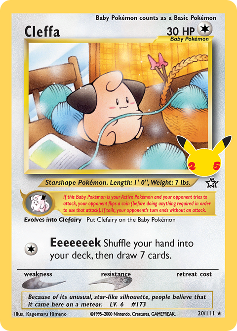 Cleffa 20 Celebrations: Classic Collection Pokémon card
