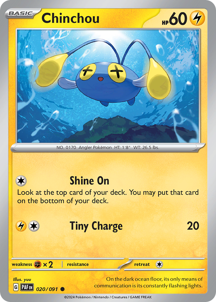 Chinchou 20 Paldean Fates Pokémon card
