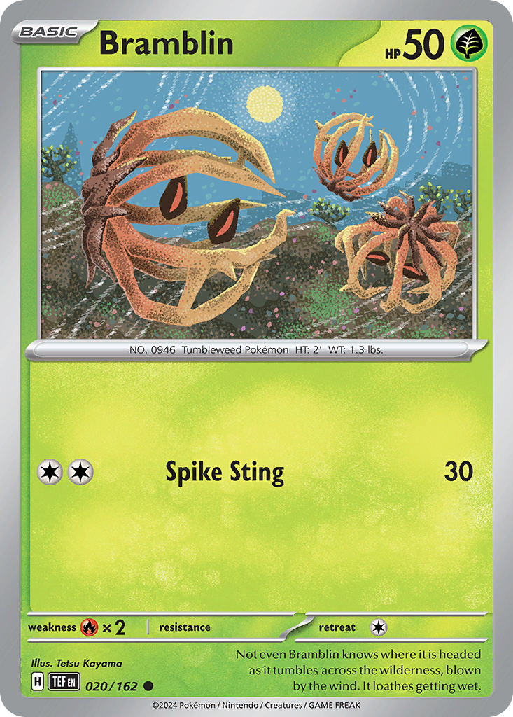 Bramblin 20 Temporal Forces Pokémon card