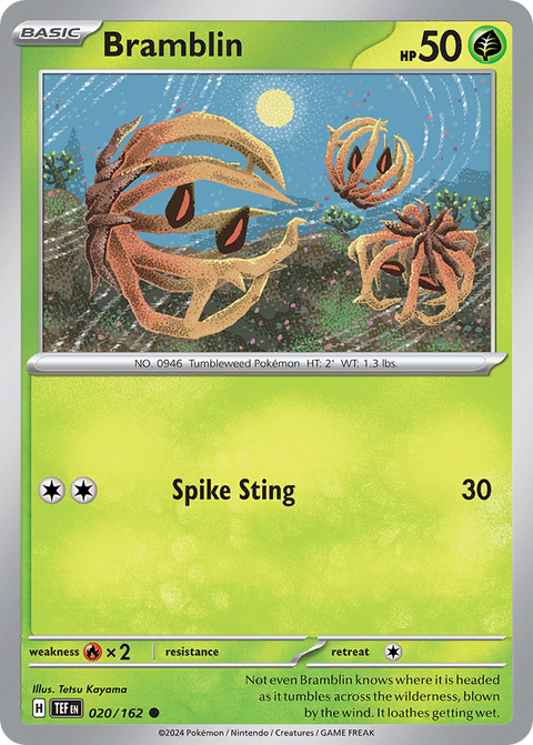 Bramblin 20 Temporal Forces Pokémon card